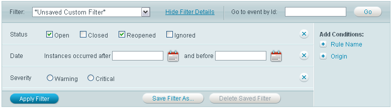 Filtering Events