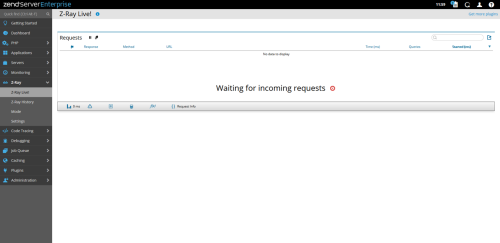 Z-Ray Live Waiting for Requests