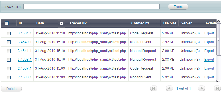 Code Tracing Page monitor_code_tracing.png