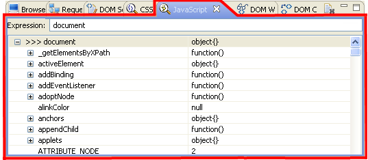 JavaScript Expression Evaluation