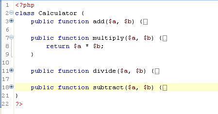 Code Folding Example