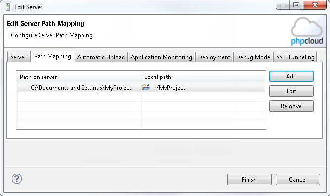 Path Mapping Server Settings