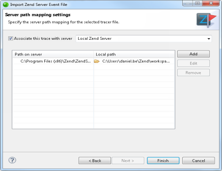 Server Path Mapping Settings Dialog