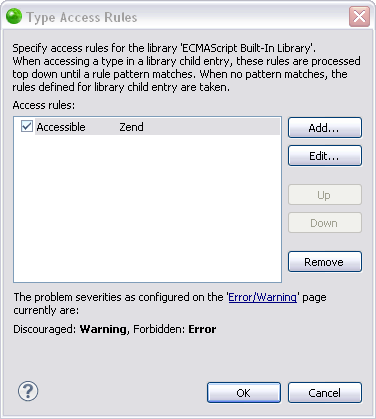 Type Access Rule Dialog