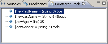 Parameter Stack View