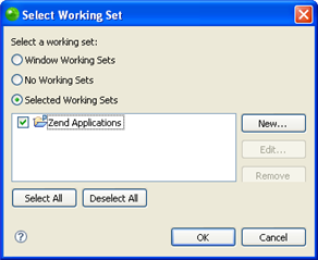 Select Working Set Dialog