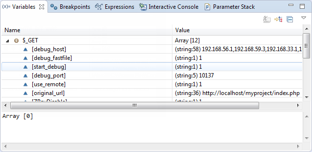 Variables View