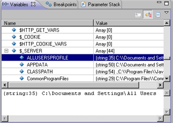 Variables View